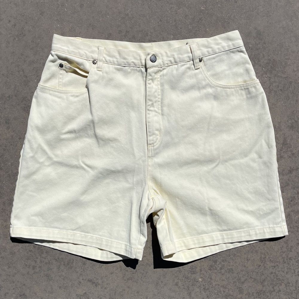 Bill Blass Light Yellow Vtg Denim Jean Shorts Women's Size (16W)